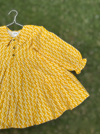 Girls Yellow Creeper Tiered Dress