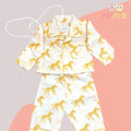 Kids Yellow Zebra Night Suit