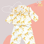 Kids Yellow Zebra Night Suit