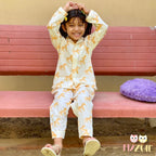 Kids Yellow Zebra Night Suit