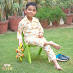 Kids Yellow Zebra Night Suit