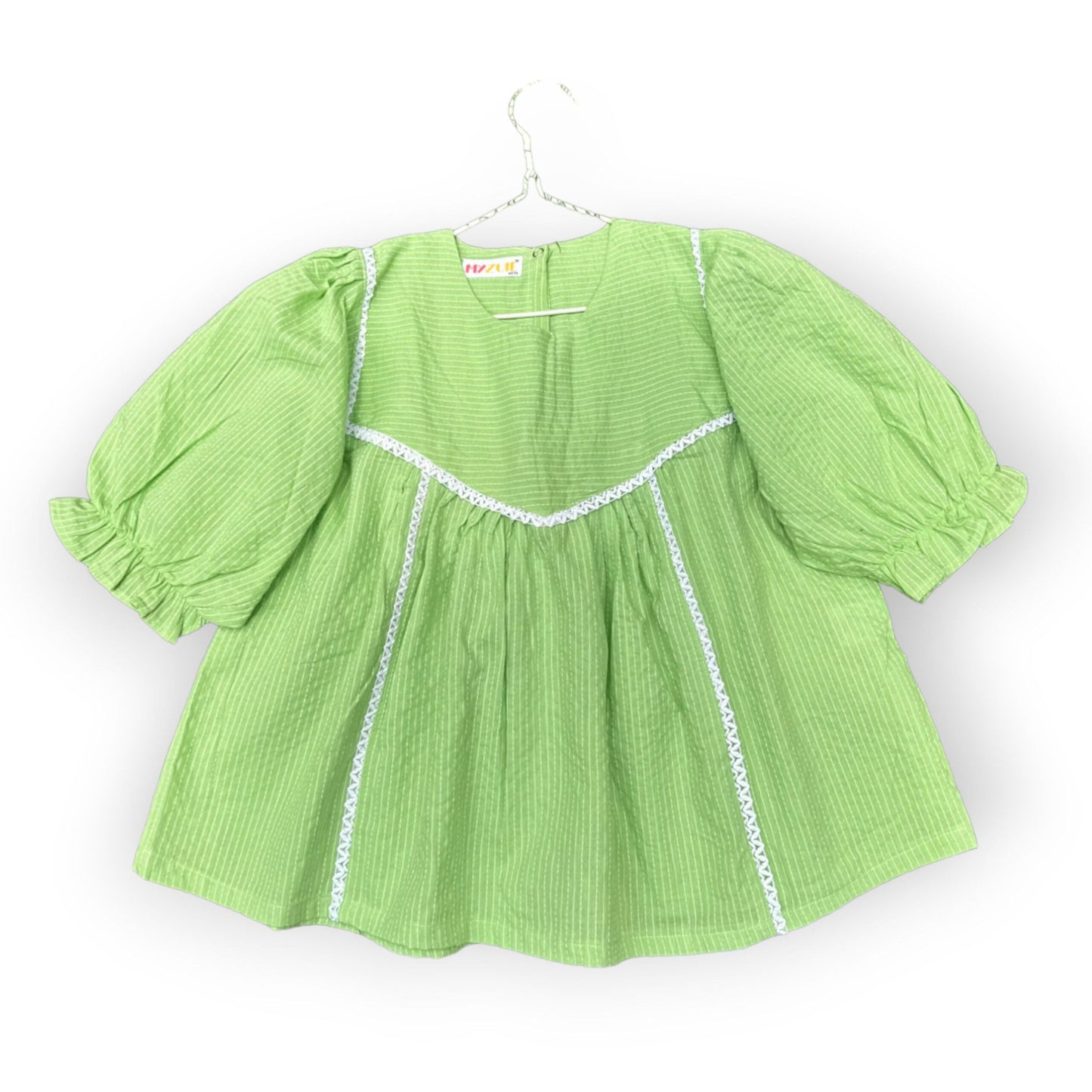 Girls Mint Green Kantha Top